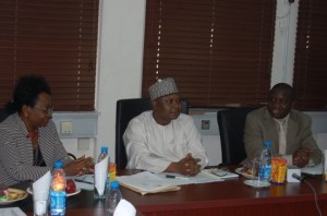 L-R .Perm Sec.Mrs Oyo- Ita; Hon. Minister of Special Duties & Inter-Governmental Affairs and Senator Clever Ikisikpo