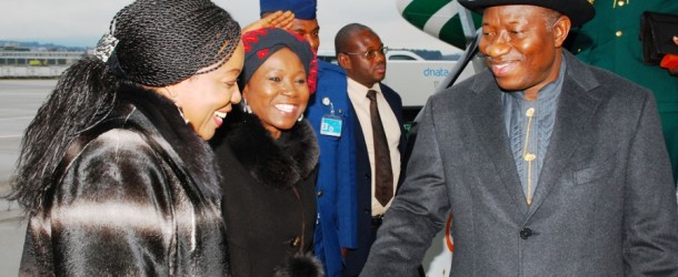 Photo News:President Goodluck arrive Davos