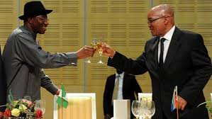 Presidents of Nigeria and South Africa, Goodluck Jonathan and Jacob Zuma