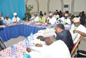 HOS Bukar G Aji, Members of the Committee with Perm Secs at the hearing                                          