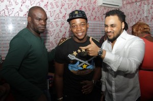 Manager, Events, Etisalat Nigeria, Ufoma Dogun, Elvis Jay and Ill Rhymz