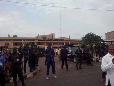 EDO HOUSE OF ASSEMBLY COMPLEX GUARDED BY SECURITY OPERATIVES
