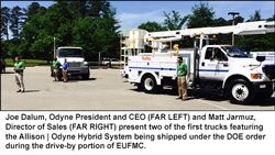 Odyne Systems, LLC Showcased Plug-in Hybrid Systems on Early DOE Award Trucks at 2014 EUFMC