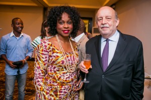 CEO Terra Kulture Bolanle Austen Peters and French  Consular General to Nigeria, Mr. Francois Sastowrne