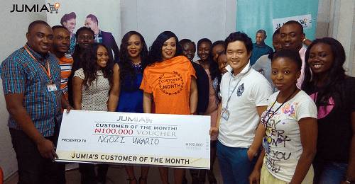 Jumia customer of the month with Jumia Team