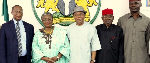 Delegation of African Development Bank (ADB) on a courtesy visit to the governor in Umuahia.