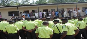 EKSG Plans to Regularize Recruitment of EKSTMA Officers 3 A cross-section of the officers of the Ekiti State Traffic Management Agency, (EKSTMA) listening to the Deputy Governor, Dr. Kolapo Olusola in Ado-Ekiti
