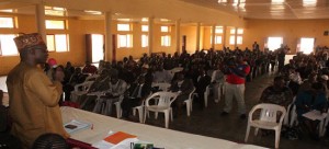 A cross-section of Principals of Public Secondary Schools in Ekiti State at an interactive session with the D.Gov., Dr. Kolapo Olusola at Olaoluwa Grammar School.