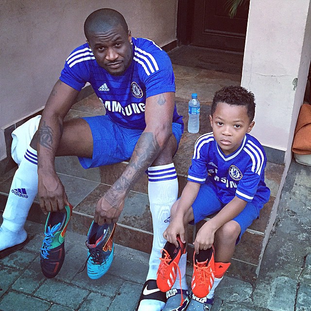 peter okoye and son