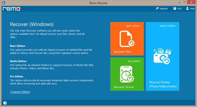 Remo-Recover-Windows-Media-Edition-dashboard