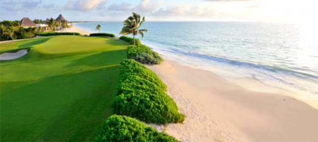 The Resort's golf course that leads to a serene beach
