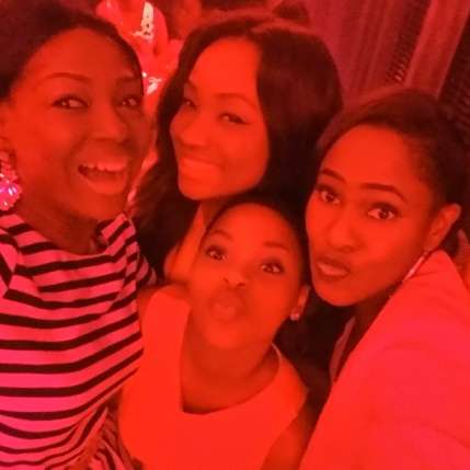 Susan Peters, Uru Eke, Chidinma Ekilie and Yvonne Vixen at the Bachelorette party