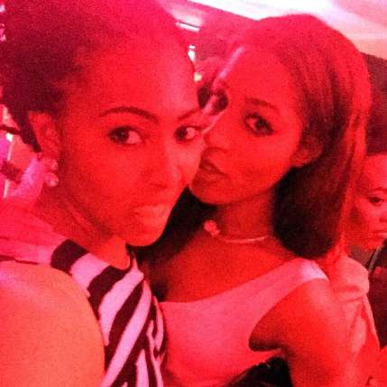 Lilian Esoro and a friend at the bachelorette party