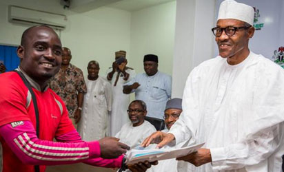 Trek For Buhari Goes Awry; Police Declare Man Missing 3 Hashimu meets Buhari