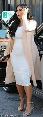 Kim K while running errands yesterday