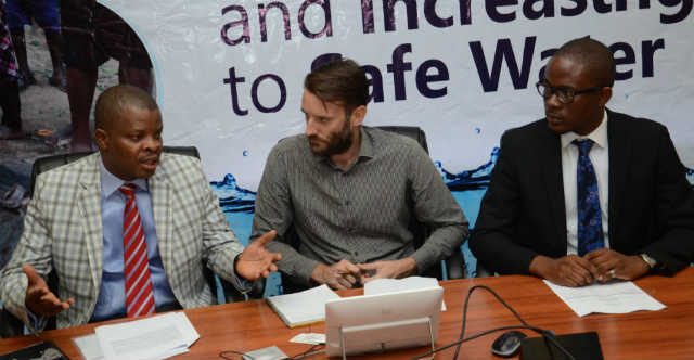 L-R Sesan Sobowale, Corporate Relations Director, Guinness Nigeria Plc, Tim Kellow, Country Director Nigeria, Concern Universal and Osita Abana, Sustainable Development Manager, Guinness Nigeria Plc at the media briefing to showcase the Guinness Nigeria/Concern Universal Safe Water and Improved Sanitation and Hygiene (SWISH) Project in Cross River State. 