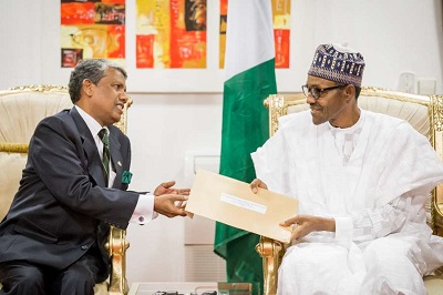 Indian High Commissioner to Nigeria-Rangaian Ghanashyam-Buhari