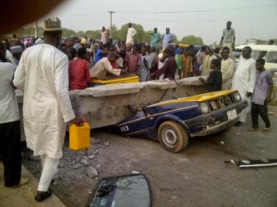 seven killed in Kano pedestrian bridge collapse