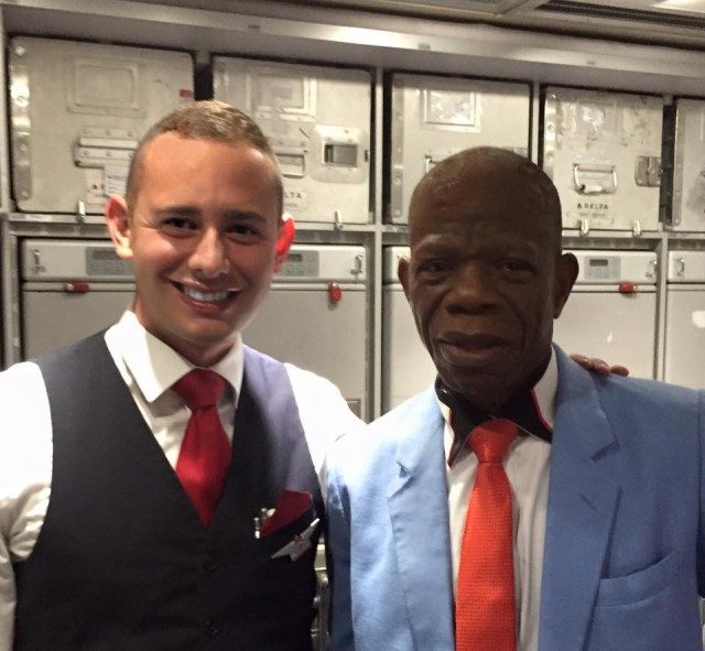 Michael Ray Huerta with the Nigerian Mathematics and Geography Teacher