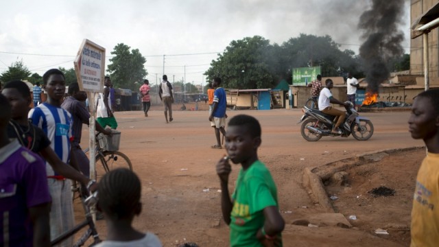 A scene in Burkina Faso after the coup