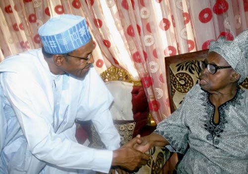 President Buhari Mourns Mama H.I.D Awolowo 1 Buhari-Awolowo
