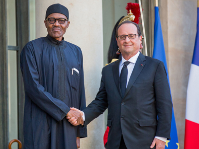#Insurgency ≫ France Pledges Equipment, Intelligence To Nigeria’s Fight Against Boko Haram 1 Buhari-Hollande