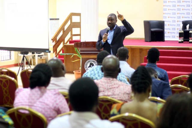 Business Coach Muyiwa Afolabi addressing the audience