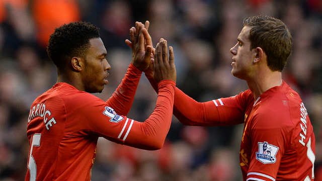 Daniel Sturridge and Jordan Henderson