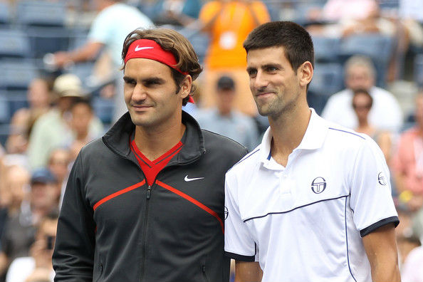 Novak Djokovic and Roger Federer