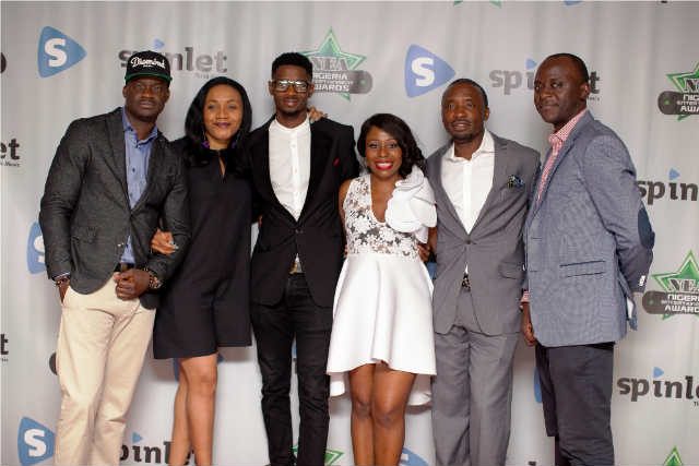 Spinlet supports the Nigerian Entertainment Awards in New York 1 L - R NEA Awards Co-Founder & Producer,DJ Zimo; CEO, Spinlet, Nkiru Balonwu; Beat FM OAP, Jimmie Akinsola, Sahara Reporters OAP, Toyosi Phillips; Executive Producer, NEA Awards, Tope Esan; and Spinlet General Counsel/Head, Business Development, Rotimi Fawole at the Spinlet NEA Gala which held at the Pranna Restaurant, New York City, United States.