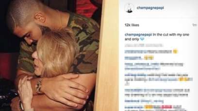 Rapper, Drake shared a photo of himself with his mother at his restaurant opening in Canada