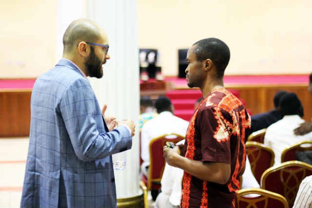 SEfik Bagdadioglu MD Kaymu Nigeria networking with an SME owner