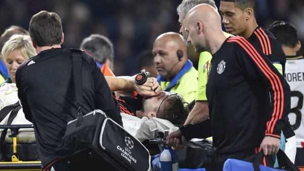 #Sport > PSV Defender Hector Moreno Sorry for Leg-Breaking Tackle on Luke Shaw 1 Luke Shaw Been Aided Off the Pitch on a Stretcher. Image: Getty.