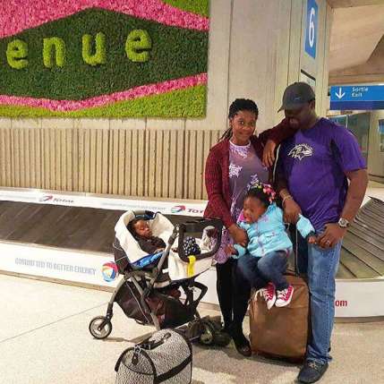 Mercy Johnson on vacation with family in Paris