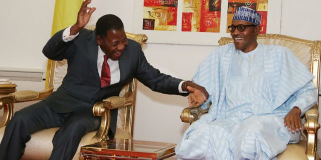 Beninoise President Boni Yayi and Nigerian President Muhammadu Buhari