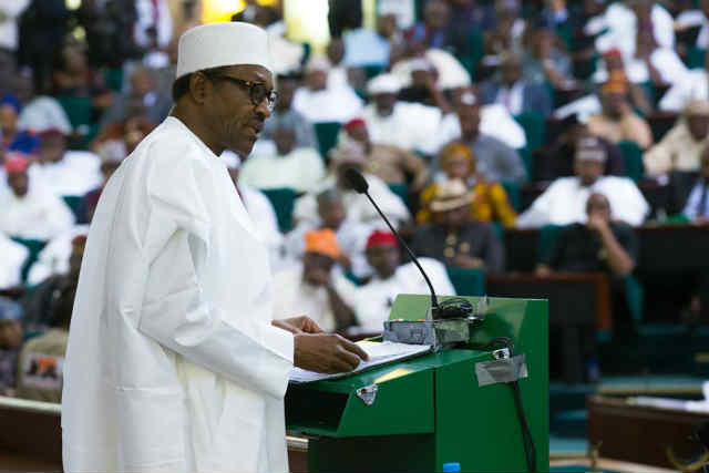 President Muhammadu Buhari during 2016 Budget Presentation to the National Assembly on Tuesday, December 22, 2015
