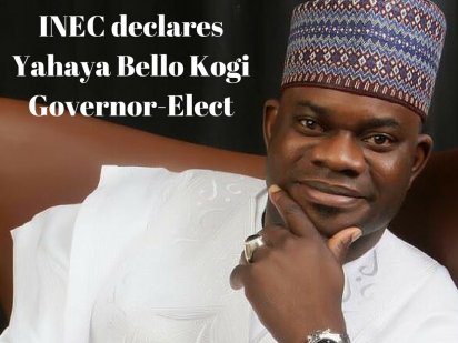 xxININEC declares Yahaya Bello Kogi Governor Elect e