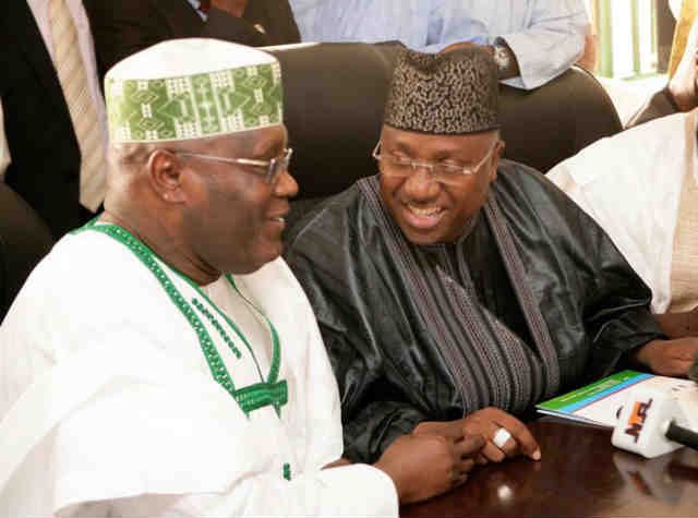 Adamawa State Governor Jibrilla Bindow with Atiku Abubakar