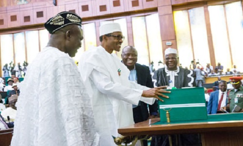 President Muhammadu Buhari during 2016 Budget Presentation