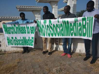 Abuja residents protest against social media bill on December 8, 2015