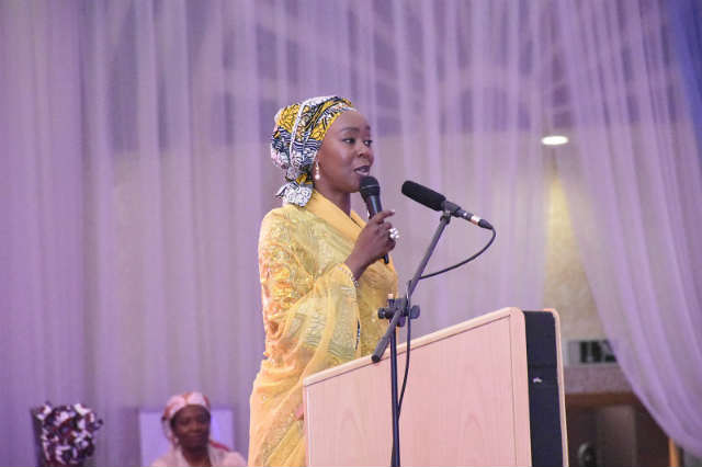 Her Excellency Mrs Toyin Saraki, Founder- President Wellbeing Foundation Africa at the Launch of the UNFPA/UNICEF Programme on FGM/C (Female Genital Mutilation/Cutting) in Nigeria  