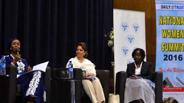 Mrs Toyin Saraki, Founder-President Wellbeing Foundation, Salma Abbasi, CEO eWorldwide Group,  and Funke Opeke, MD MainOne Cables 
