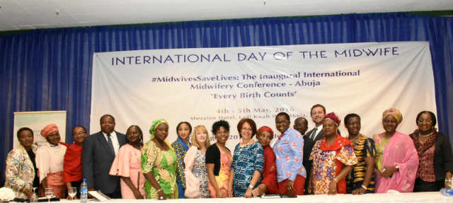 Speakers and Delegates at the Inaugural Global Midwifery Conference in Abuja, Nigeria to celebrate the International Day of the Midwife 2016