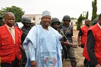 Aliyu Akwe Doma with EFCC Officials and Security Agents