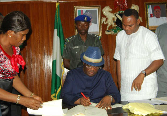 Governor David Umahi Signing Bills