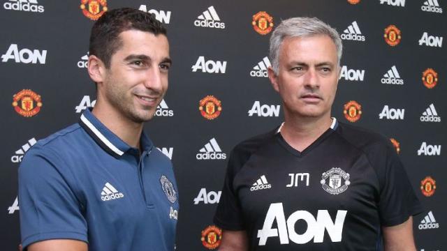 Jose Mourinho and Henrikh Mkhitaryan