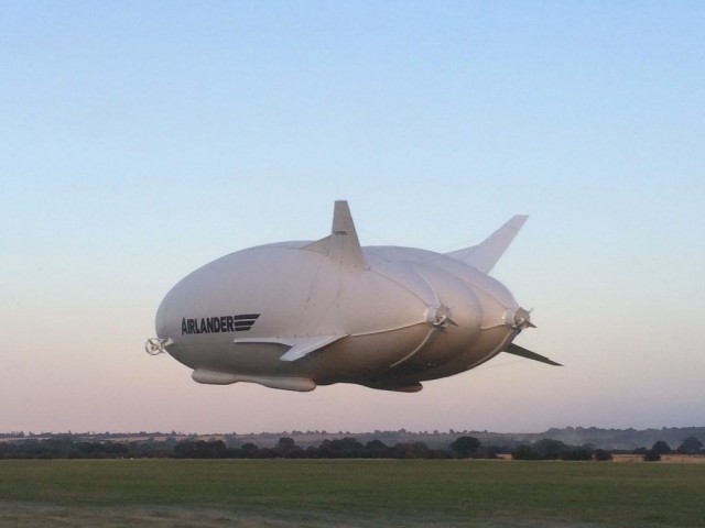 The Airlander: World's Largest Aircraft Makes First Flight 1 The Airlander 10, the world's largest aircraft, made its first flight on Aug. 17, 2016. Credit: Hybrid Air Vehicles