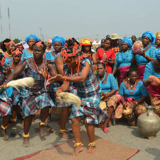 A cultural group at the venue of the 2016 Ebonyi Cultural Day celebration in Lagos on Friday, 18th November, 2016