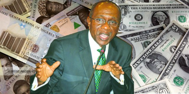 CBN Governor with Naira Dollar