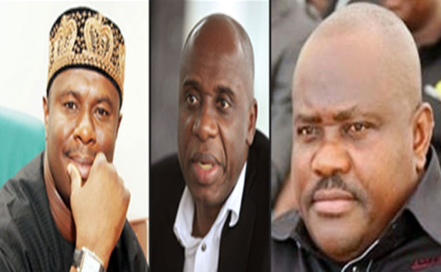 Dakuku Peterside and Rotimi Amaechi and Nyeson Wike